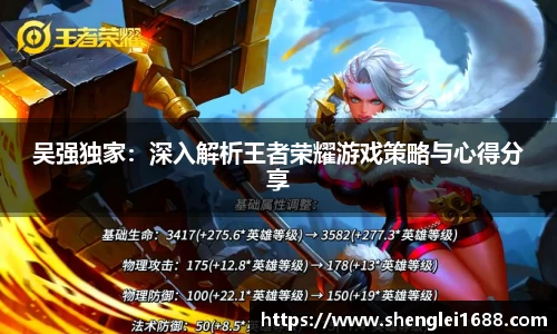 吴强独家：深入解析王者荣耀游戏策略与心得分享